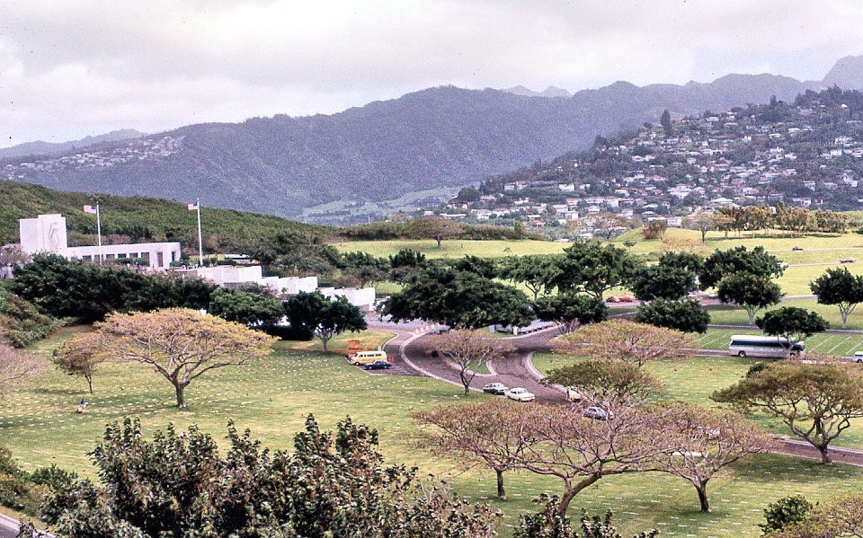 Punch Bowl National Cemetery, Oahu, Hawaii (April 1977)